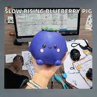 Jouet Squishy Cochon Myrtille à Remontée Lente, Balle Anti-Stress en Caoutchouc Souple, Jouet Sensoriel Fidget Fabriqué au Zhejiang pour Enfants et Adultes Unisexe