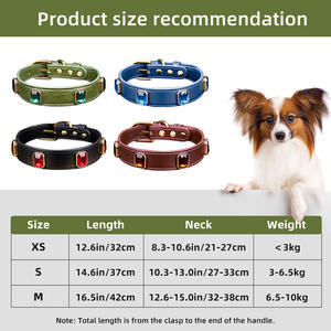 Lujo agua diamante cristal <span class=keywords><strong>Bling</strong></span> gato y perro collar diamantes de imitación cachorro perro Collar PU cuero - Product Image 2