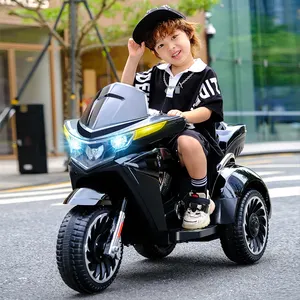 Tricycle de moto électrique à 3 roues à piles 12V pour enfants jouet de conduite de moto en plastique