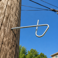 Câble de branchement FTTH pour installation aérienne de fibre optique, crochet en acier galvanisé type P