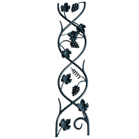 Balustre extérieur personnalisé en fer forgé, composant en fer forgé, balustre décoratif en acier à faible teneur en carbone massif pour clôture