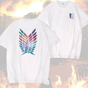 เสื้อผ้าแนวสตรีทเสื้อยืดเสื้อยืดผู้ชายเสื้อยืดลายปีกเสรีภาพเสื้อยืดอนิเมะไอลุนเสื้อยืดคอตตอนโจมตีอะนิเมะยักษ์ - Product Image 1