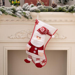 Vente en gros Sac de bonbons de luxe Père Noël Bonhomme de neige Bas Cadeaux de Noël Chaussettes Décoration de fête de Noël - Product Image 5