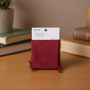 Borsa in Velluto Ilan 9x12 Cm Rosso Scuro 2 Pezzi - Product Image 2