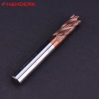 HANDERK Outil de fraise d'ébauche abordable Carbure de tungstène 4 cannelures Fraise en bout d'ébauche avec revêtement TISIN