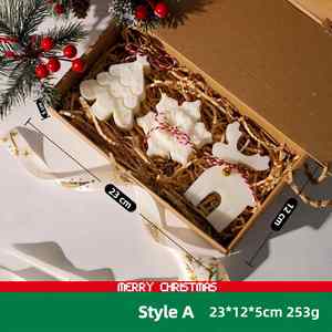 Bougie parfumée créative en forme de sapin de Noël, en cire de soja naturelle, faite à la main, ornement de scène festive, cadeau - Product Image 4