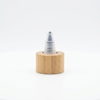 Bouchon torsadé en bambou naturel écologique 20/410 24/410 avec bec verseur pour flacon de bouteille à presser pour huile capillaire et cosmétiques naturels