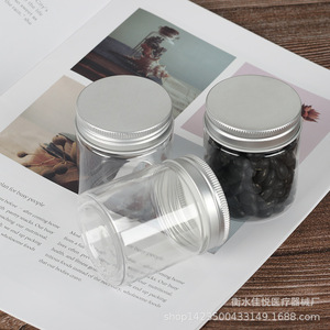 Venta al por mayor de frascos para alimentos de 55*65 mm, botellas de plástico transparentes, recipientes herméticos para té de hierbas y frutas secas, tapa de aluminio - Product Image 4