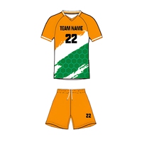 Ensemble d'uniformes de football en polyester haute élasticité, impression personnalisée du logo, du nom et du numéro, séchage rapide, respirant, maillot de football pour équipe, commande en gros