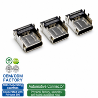 Connecteur femelle Type-C 24 broches vertical SMT, longueur 10,5 mm, connecteur de charge pour la charge et la transmission de données