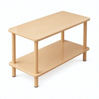 Meuble de salon/bureau à double niveau, table d'appoint de canapé, compartiments de rangement, petites tables d'angle