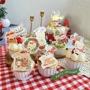 ปลั๊กอินตกแต่งเค้กคริสต์มาสรูปหมีอะคริลิค น้ำผึ้งและรสหวาน สำหรับตกแต่งคัพเค้กในช่วงเทศกาล - Product Image 4