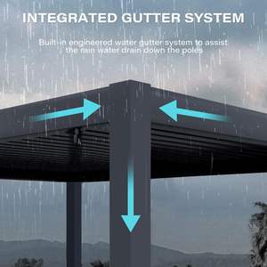 Sistema de pérgola inteligente de techo de apertura y cierre de aluminio con control remoto en <span class=keywords><strong>la</strong></span> <span class=keywords><strong>isla</strong></span> de Irlanda - Product Image 4