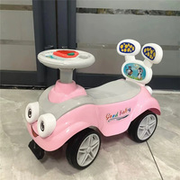 Porteur d'équilibre en plastique pour enfants avec roues en PU, fonction de torsion et de glissement, et lumières musicales, pour les 2 à 4 ans