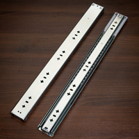 Correderas Hidráulicas de Cierre Suave de Alta Resistencia de 53 mm y 100 kg (220 lb) con Extensión Completa y Montaje Lateral para Gabinetes Industriales y Talleres Automotrices