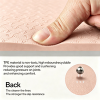 Tapis de yoga double surdimensionné en TPE antidérapant de haute qualité, léger et portable, pour l'entraînement en intérieur
