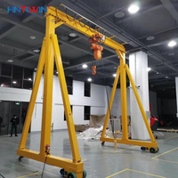 HNTIWIN Crane Gantry Portabel Beroda Ban Kapasitas Angkat 3000kg 5000kg Berkualitas Tinggi Bersertifikasi CE dari Produsen Terpercaya