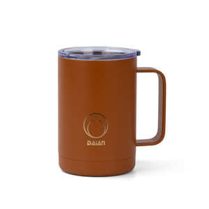 Taza de viaje de Metal clásica de 15oz con asa y tapa con recubrimiento en polvo para el hogar, oficina, trabajo al aire libre, precio promocional - Product Image 5