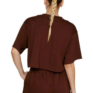 Conjunto de 2 Piezas de Verano Casual y Transpirable para Mujer, Top Corto y Pantalones Cortos de Algodón - Product Image 4