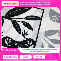 Tissu brocart tricoté en fil de printemps 210D - 100% polyester, impression numérique par sublimation, résistant à l'abrasion, motifs floraux pour accessoires