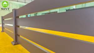 Cercas de aluminio personalizadas y modernas para piscinas, cercas de jardín con iluminación, cercas de delimitación DIY. - Product Image 3