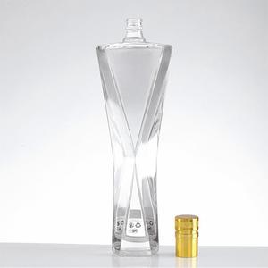 Botella de Alcohol Personalizada de Lujo, Extra Super Flint Glass, Superficie Transparente, 500ML 750ML, para Ginebra, Vodka, Tequila, Whisky, Brandy, con Tapón de Corcho - Product Image 2