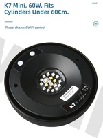 NUEVA Lámpara LED para Acuarios NooPsyche K7 Mini de Alto Rendimiento con Control por WiFi a través de Aplicación, Espectro Completo para el Crecimiento de Corales, 60W