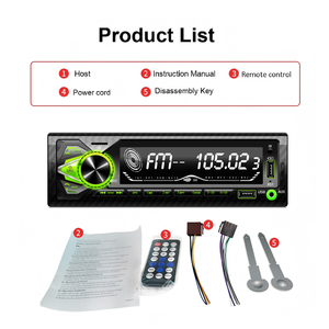 เครื่องเล่น MP3 ในรถยนต์แบบจอใหญ่ขนาด 1 DIN รองรับหลายภาษา ใช้ได้กับรถยนต์ 12V ทั่วไป - Product Image 1