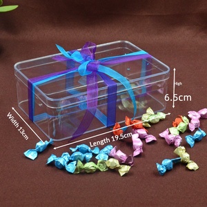Caja de plástico rectangular transparente de gran capacidad, apta para uso alimentario, contenedor transparente portátil para exhibición de galletas de panadería, hierbas secas - Product Image 3