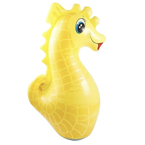 Tùy chỉnh Vinyl Inflatable biển ngựa Tumbler, nhựa bền 3D động vật có hình dạng đấm bốc đấm bop Túi đồ chơi cho trẻ em chơi - Product Image 4