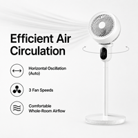 Échantillon Gratuit Disponible - Ventilateur Circulateur d'Air Intelligent Électrique Oscillant Robuste 45W en Plastique pour Maison, Plafond, Tente, Barbecue