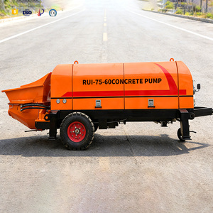 Pompe à béton robuste pour remorque, 15m³/<span class=keywords><strong>h</strong></span>, diesel, pompe de ligne fixe, 25Mpa, machine de transport de béton haute pression pour barrages - Product Image 3