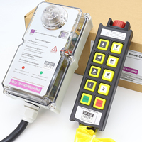 Contrôleur de grue sans fil à 8 boutons, protection intégrale, vitesse unique, IP67, coupure d'urgence, anti-parasitage, homologué CE FCC
