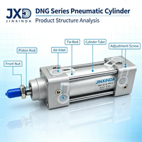 Cylindre pneumatique standard DNG 32/40/50/63/80/100/125/160/200 mm de diamètre, course 50/100/150 mm pour l'automatisation industrielle