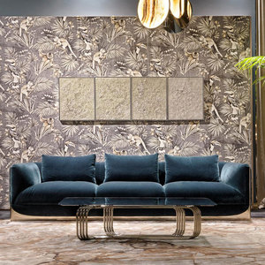 เฟอร์นิเจอร์มิโว ชุดโซฟาหรูหราสไตล์อิตาลีสำหรับบ้าน โซฟาห้องนั่งเล่นทันสมัย ผ้ากำมะหยี่สีน้ำเงินสำหรับโซฟา - Product Image 3