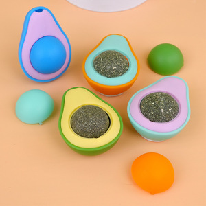 Felice può ruotare la palla di erba gatta stile pera che digrizza i denti puliti degli animali domestici che leccano i gatti - Product Image 6