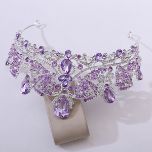 Nouvelle Arrivée Couronne <span class=keywords><strong>de</strong></span> Princesse en Cristal Floral <span class=keywords><strong>de</strong></span> Haute Qualité, <span class=keywords><strong>Bouquet</strong></span> <span class=keywords><strong>de</strong></span> Mariée, Diadème <span class=keywords><strong>de</strong></span> Mariage, Accessoires Cheveux en Métal et Strass pour Reine - Product Image 6