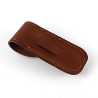 Bochen Durable 14,5 cm Funda de cuero plegable para cinturón Funda de cuchillo de bolsillo de 5,5 pulgadas Bolsa EDC Protector de cuchillo Bolsa de cuero