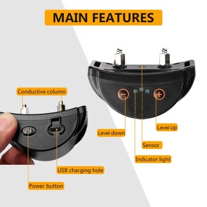 PawPal Bark Control Collar for Dogs Waterproof Plastic <b>Vibration</b> Training Rechargeable Battery IP65 Multi-Function Black - Product Image 4