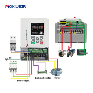 ไดรฟ์เฟสเดียวประสิทธิภาพสูง 0.4-4 กิโลวัตต์ 220 โวลต์/380 โวลต์ VFD สำหรับมอเตอร์เครื่องอัดรีด - Product Image 3