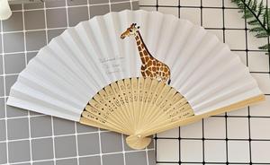 Abanico de Papel Plegable de 8.3 Pulgadas para Mujer, Abanicos Decorativos Chinos Japoneses Plegables de Bambú - Product Image 4