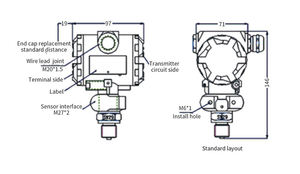 एलईडी डिस्प्ले के साथ तेल पाइप के लिए दबाव ट्रांसमीटर का उपयोग - Product Image 5