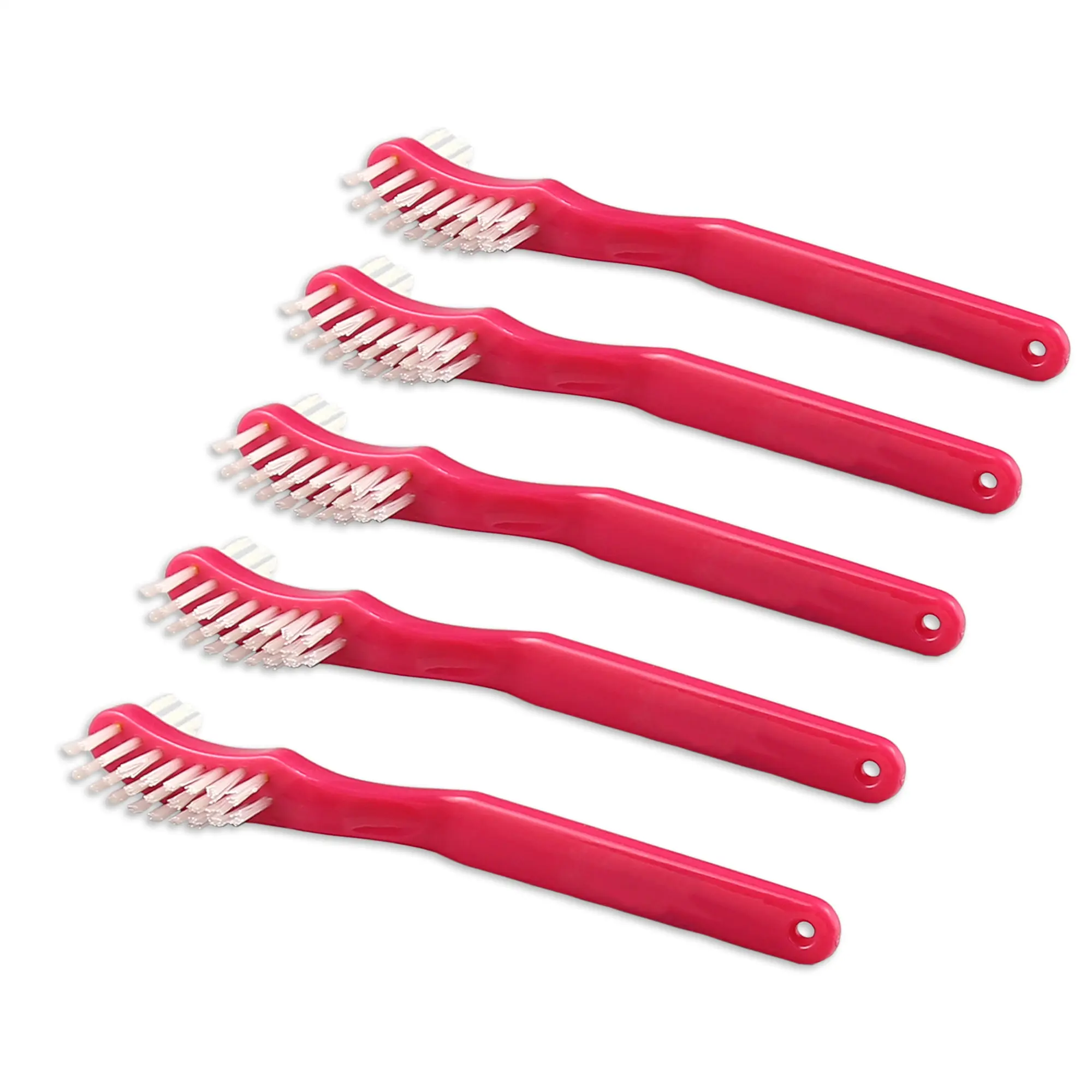 Economic Double Sided Bristles Denture Brush Hard Denture Cleaning Brush False Teeth Brush Toothbrush