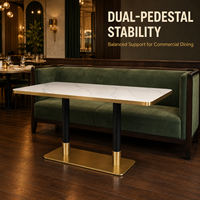 Chaises et tables en gros pour restaurants, tables en pierre frittée et banquettes en vrac pour chaînes de restaurants et projets hôteliers