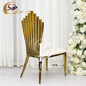 Luxury High <b>Back</b> Stainless Steel Wedding Ceremony <b>Chair</b> for Outdoor & Apartment Use - Product Image 5
