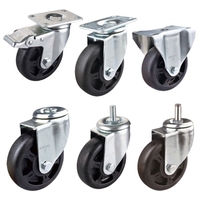 Roulettes pivotantes CARSUN en acier de 4 pouces pour four, résistantes à 250°C, avec roulement à billes, support OEM