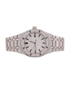 Reloj de Acero Inoxidable con Moissanita VVS, Reloj Mecánico con Diamantes para Hombre, Estilo Hip Hop, Relojes con Moissanita, 100% Pasa el Test de Diamantes - Product Image 3