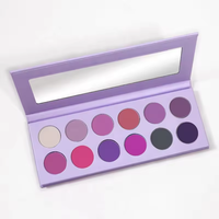 Palette de fards à paupières minéraux scintillants 12 couleurs à marque privée, logo personnalisé, résistante à l'eau, haute pigmentation, poudre mate, lisse et soyeuse, longue tenue