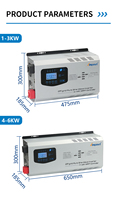 Onduleur solaire hybride 5KW 12V 110V 220V 48V MPPT avec télécommande et batterie externe