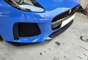 Lèvre de pare-chocs avant en Fiber de carbone de Style <span class=keywords><strong>SVR</strong></span>, trois pièces pour Jaguar f-type <span class=keywords><strong>SVR</strong></span> pare-chocs avant 2013-2019 Kit de carrosserie - Product Image 5